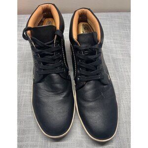 Steve Madden Mens P-Grantd Leather Sneakers Size 9.5 Black